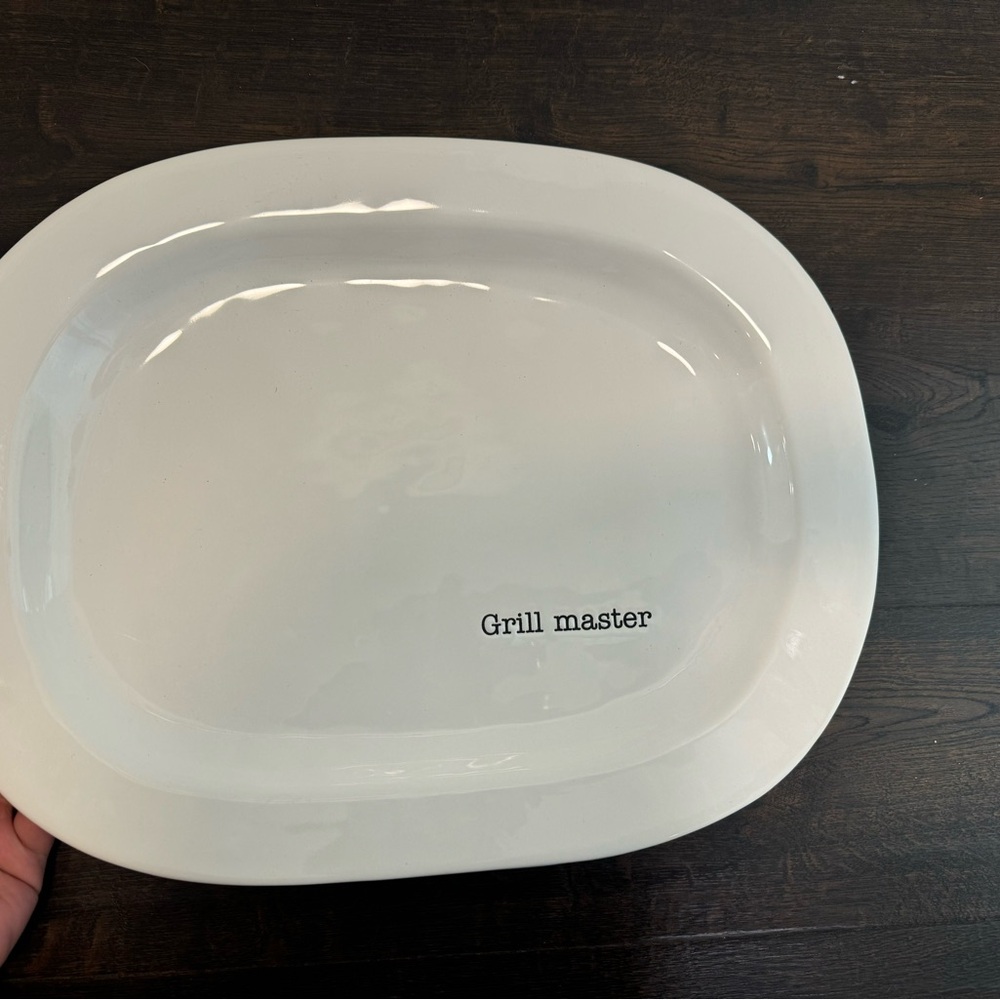 Mud Pie White Grill Master Platter